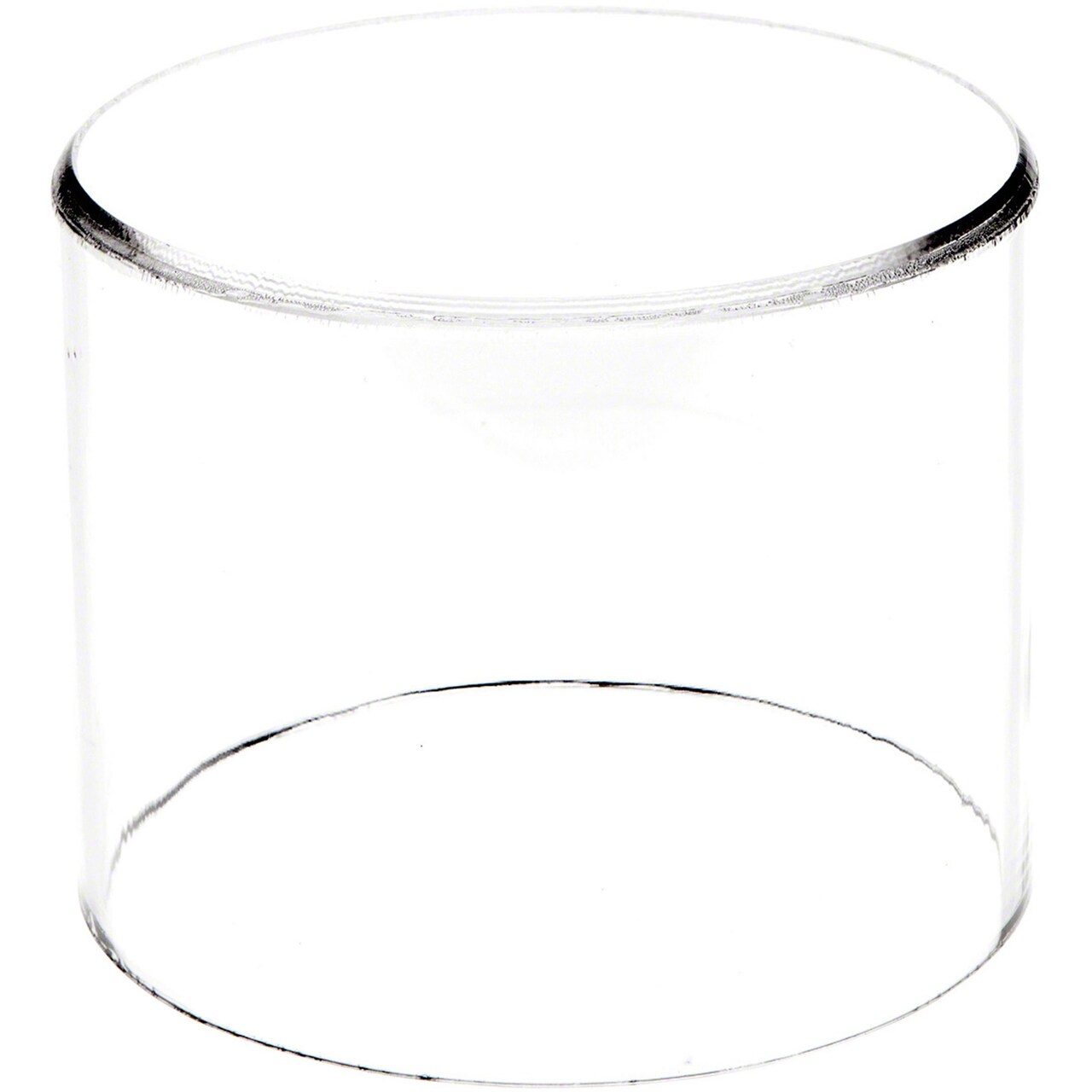 Plymor Clear Acrylic Round Cylinder Display Riser, 4" H x 5" D